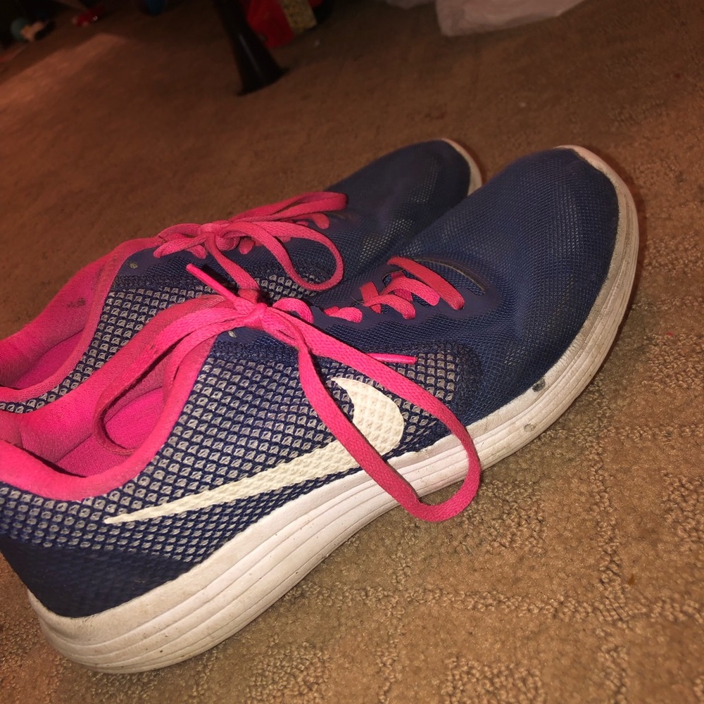 Nike shoes blue and pink good condition!